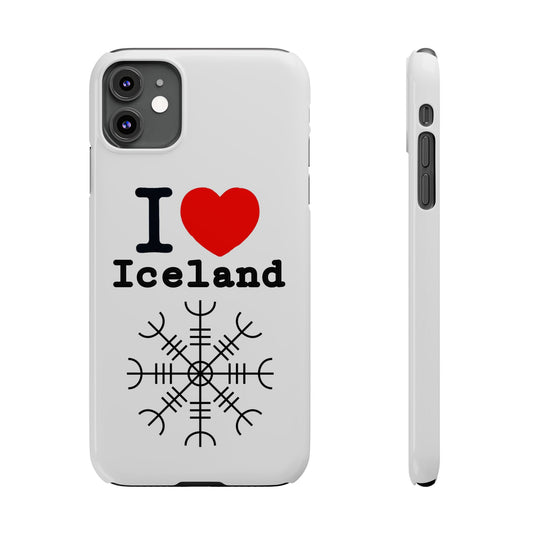 I Love Iceland Slim Phone Case - Stylish & Unique Design for Travelers