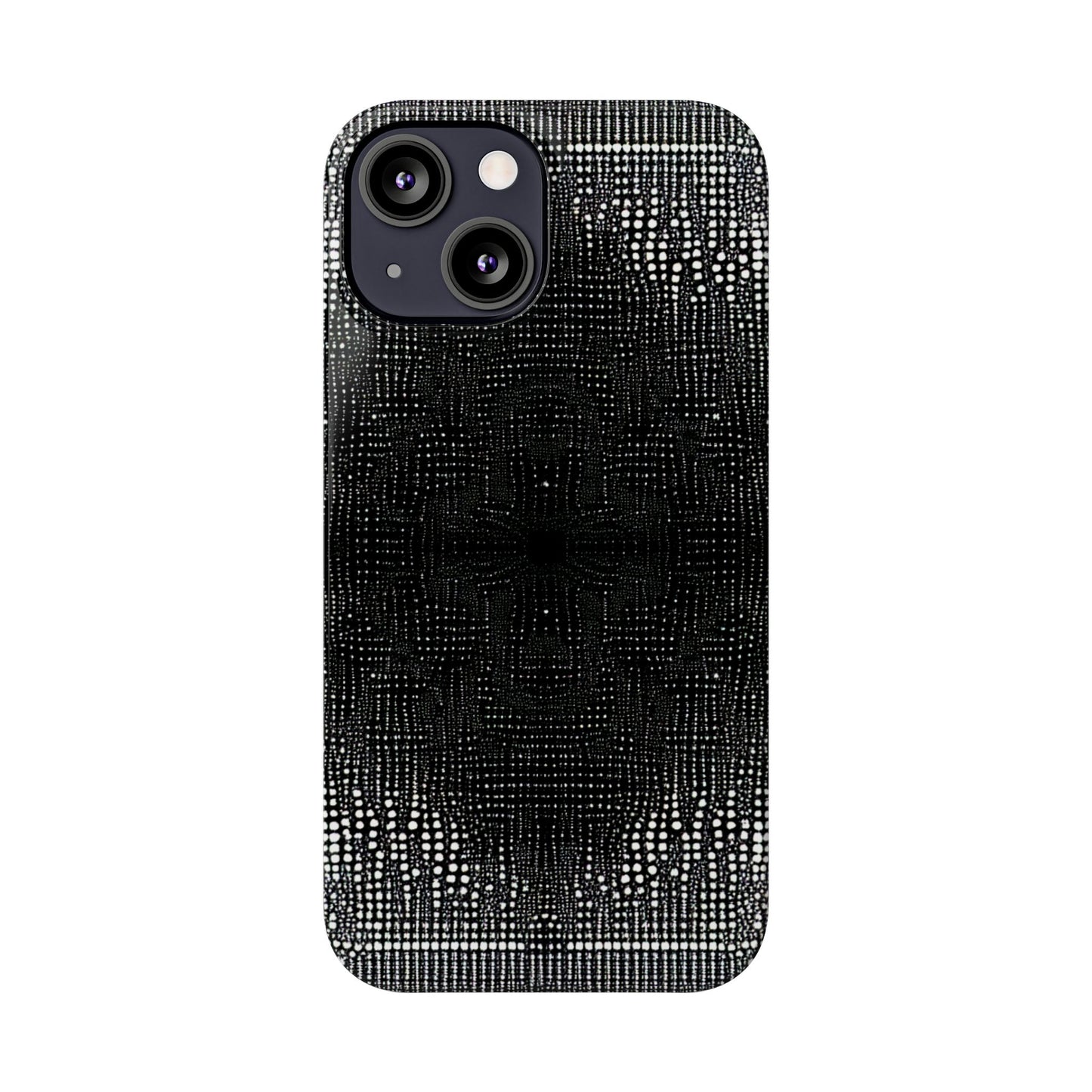 Glamorous Black Diamond Pattern Slim Phone Case