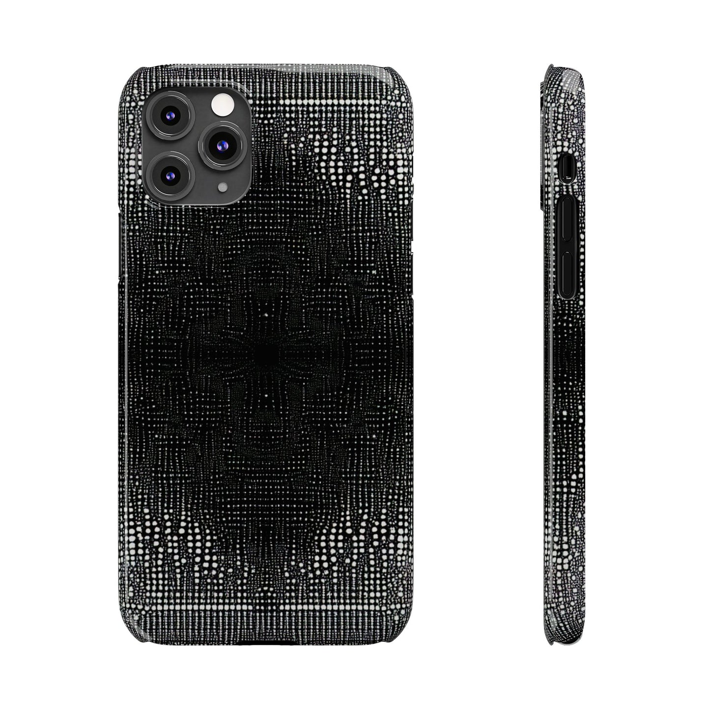 Glamorous Black Diamond Pattern Slim Phone Case