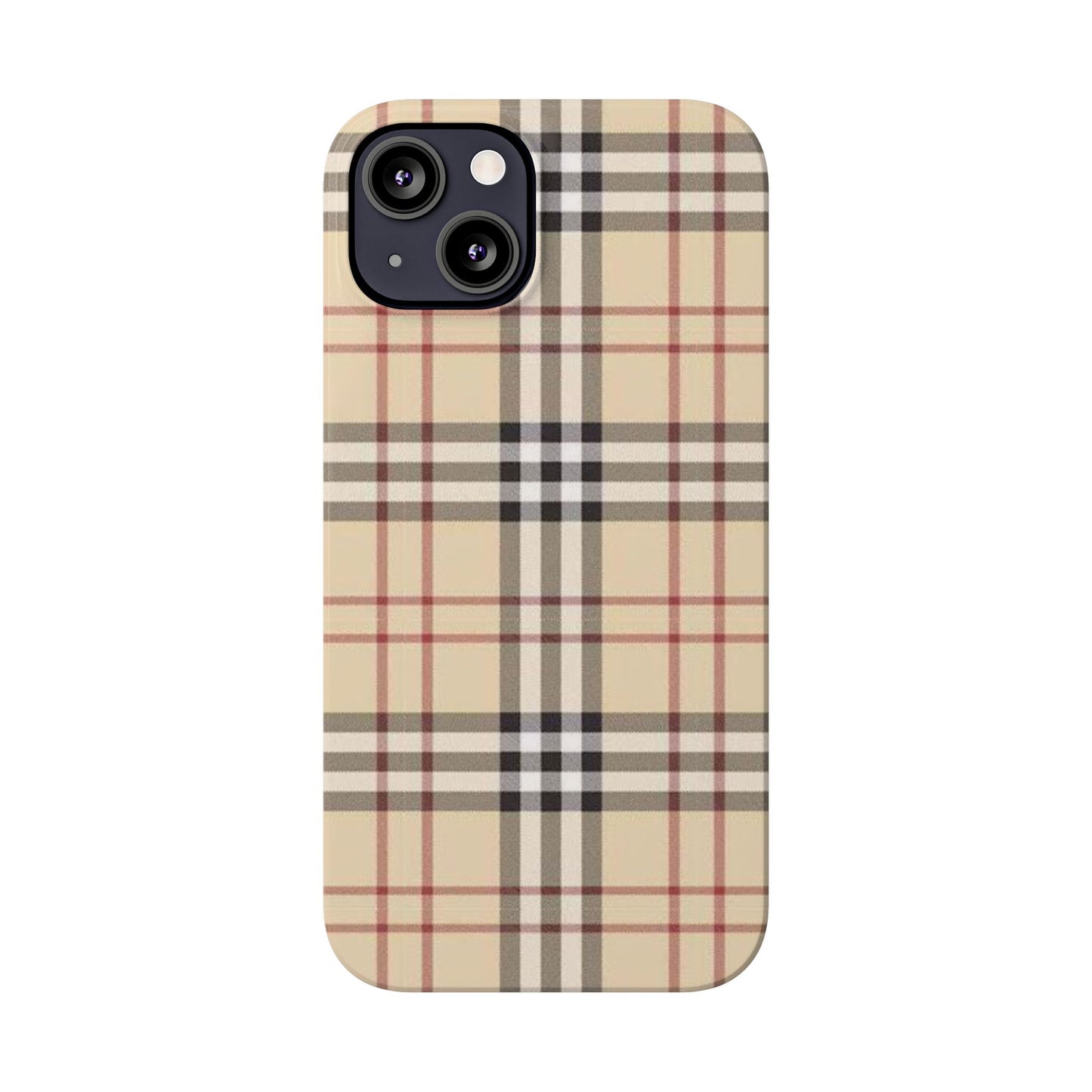 Classic Plaid Slim Phone Case - Stylish and Durable Protective Cover