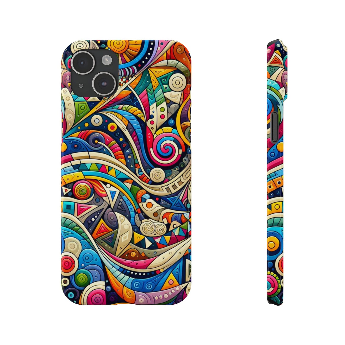 Colorful Abstract Slim Phone Case - Creative Art Design