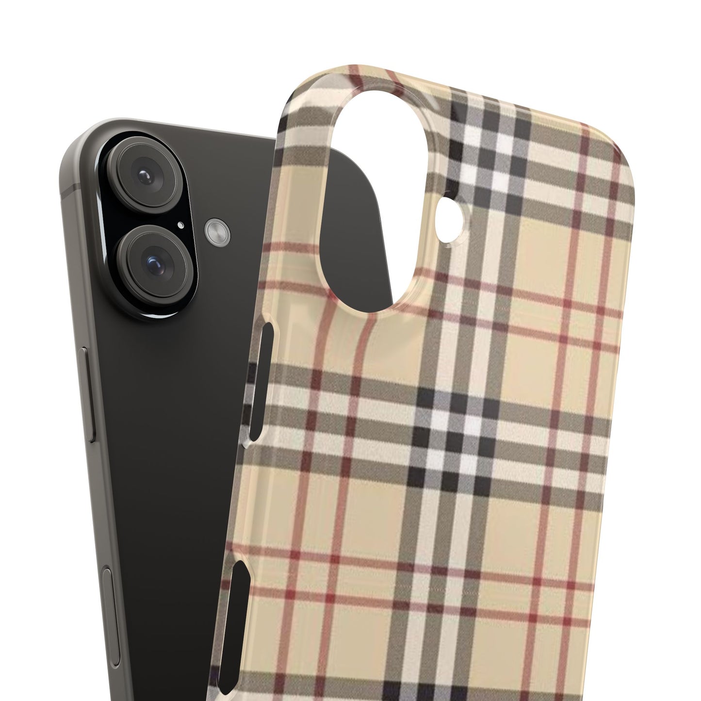 Classic Plaid Slim Phone Case - Stylish and Durable Protective Cover