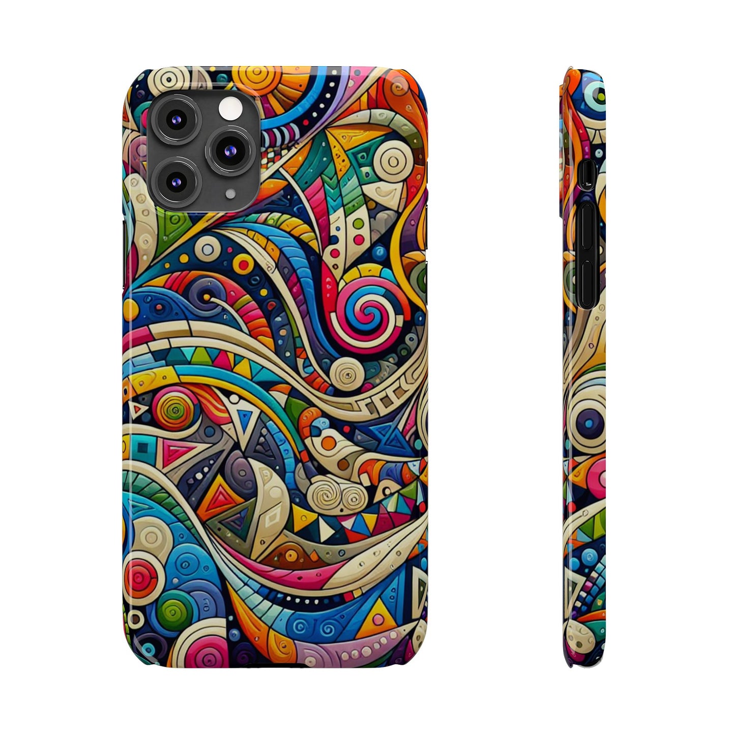 Colorful Abstract Slim Phone Case - Creative Art Design