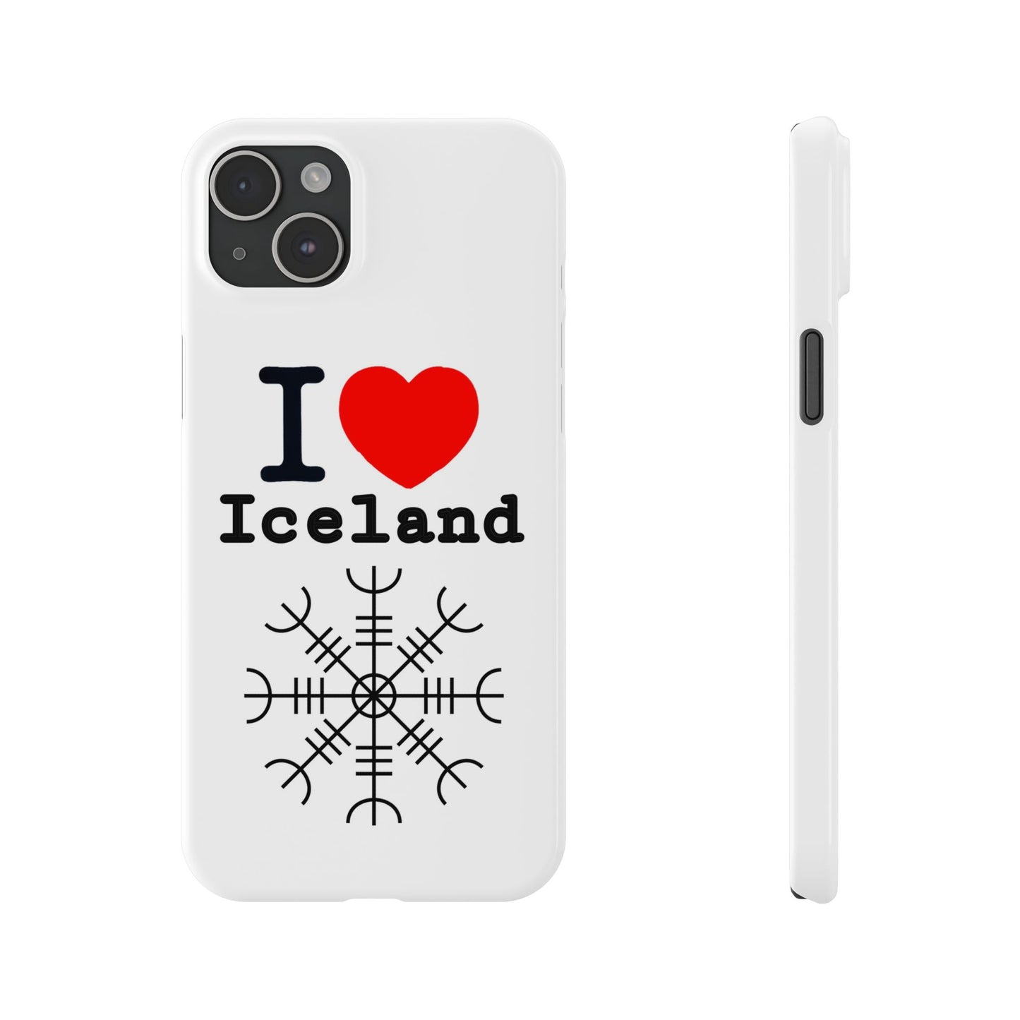 I Love Iceland Slim Phone Case - Stylish & Unique Design for Travelers