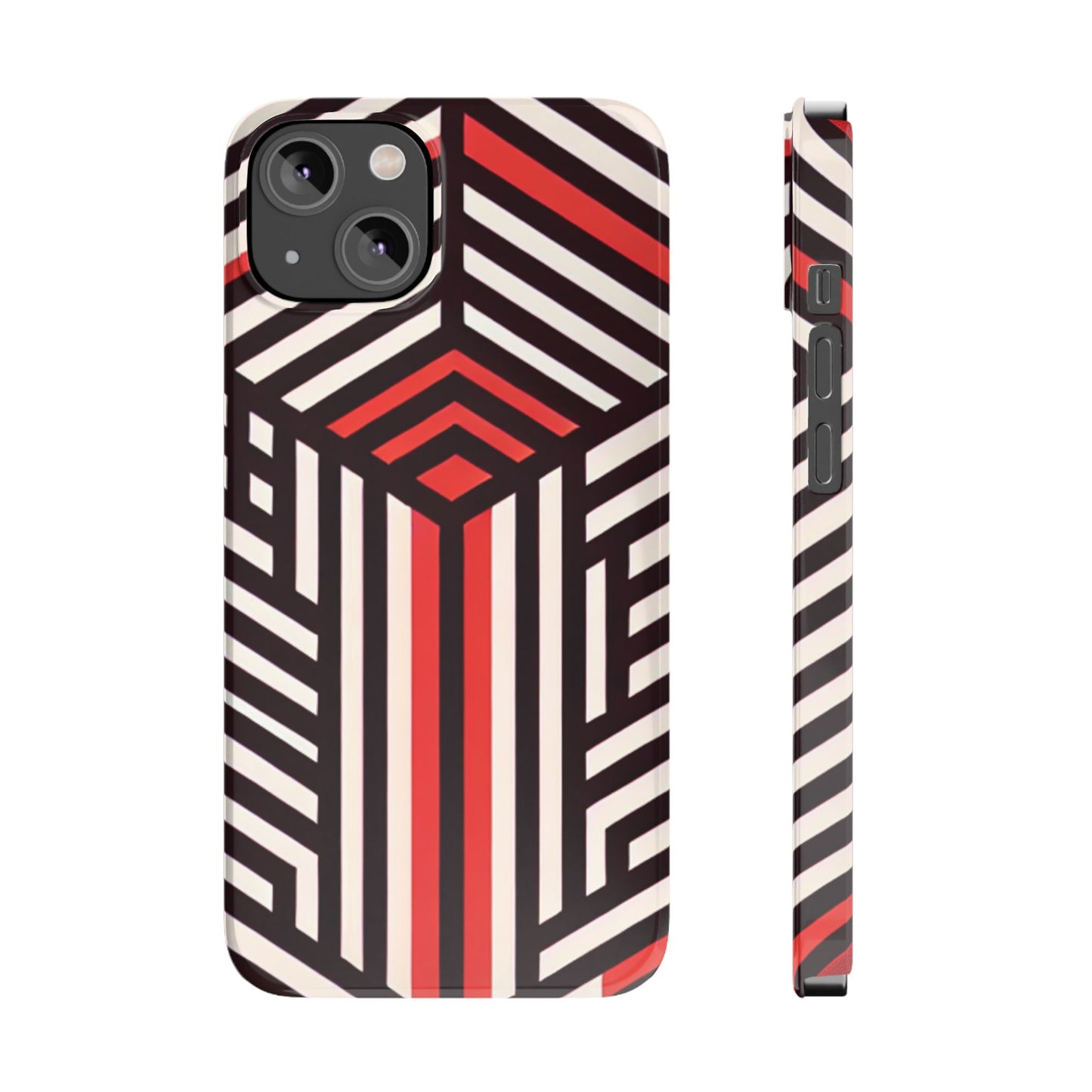 Geometric Slim Phone Case - Modern Abstract Design for Minimalist Style