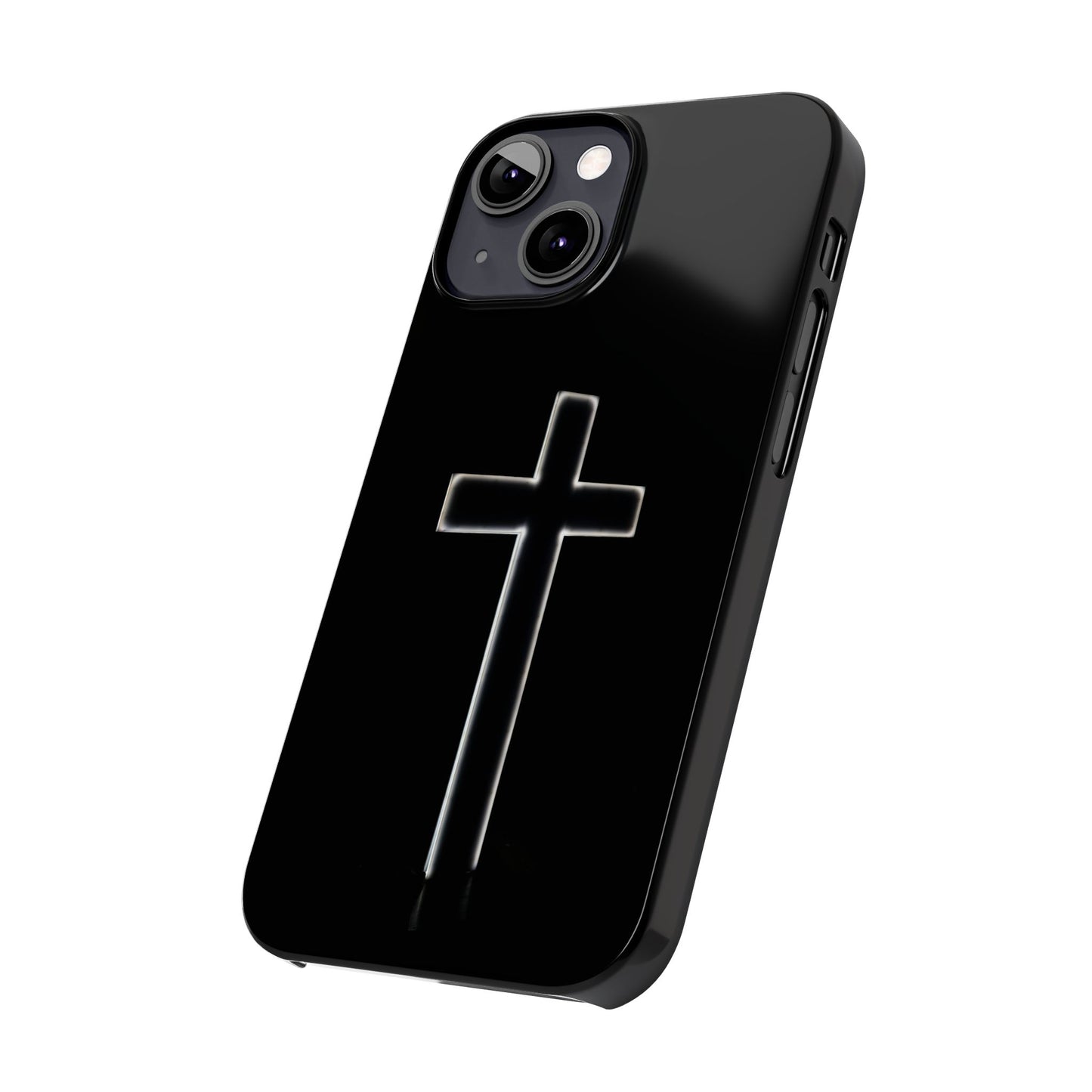 Inspirational Slim Phone Case with Cross Design