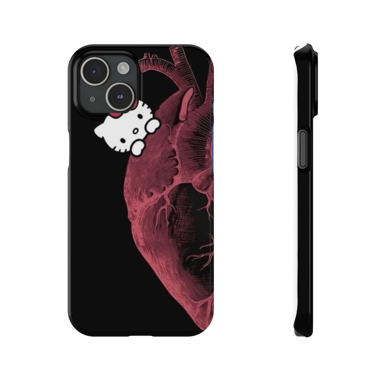 Cute Heartbeat Hello Kitty Slim Phone Case - Stylish Phone Cover for Cat Lovers