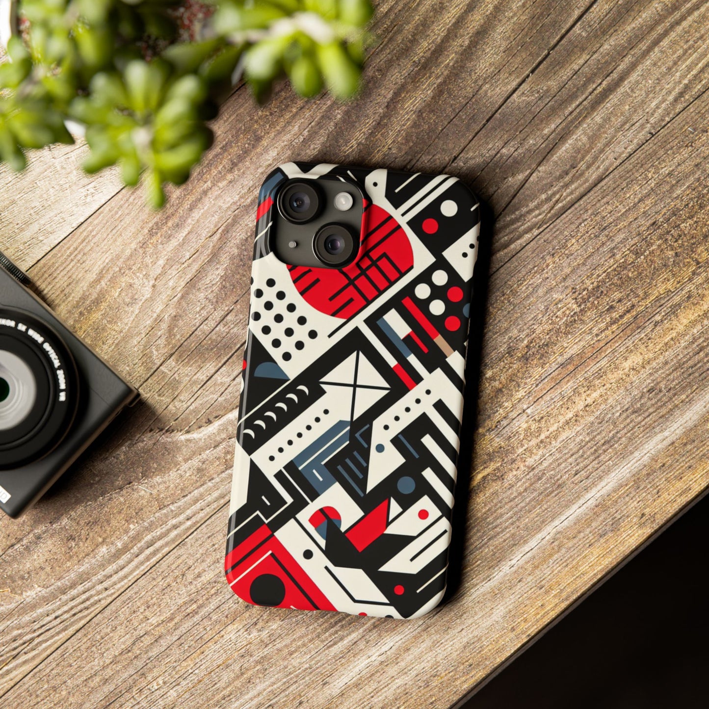 Geometric Abstract Slim Phone Case - Modern Design for Trendsetters