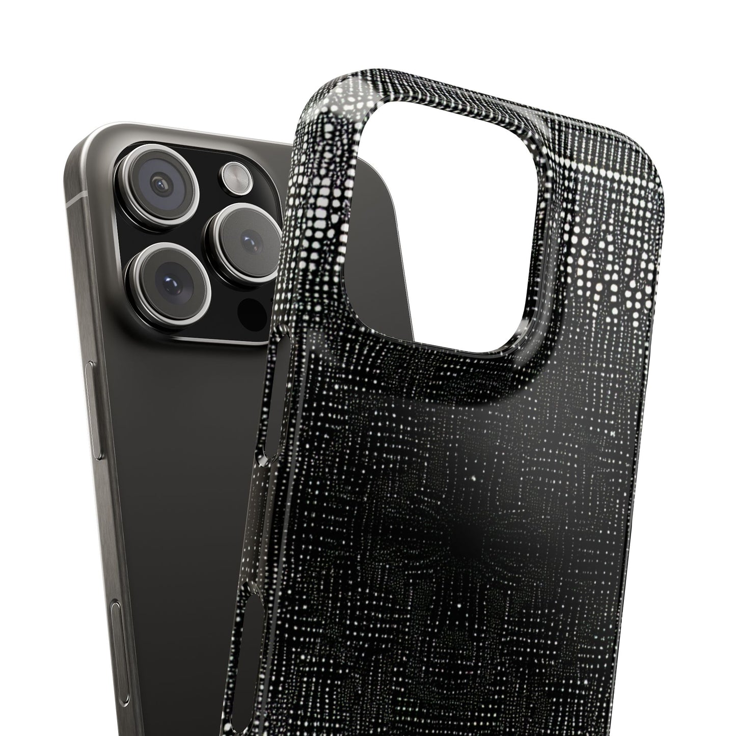 Glamorous Black Diamond Pattern Slim Phone Case