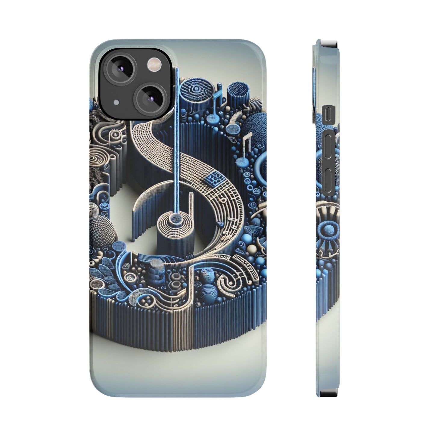 Abstract Musical Note Slim Phone Case - Modern Design for Music Lovers