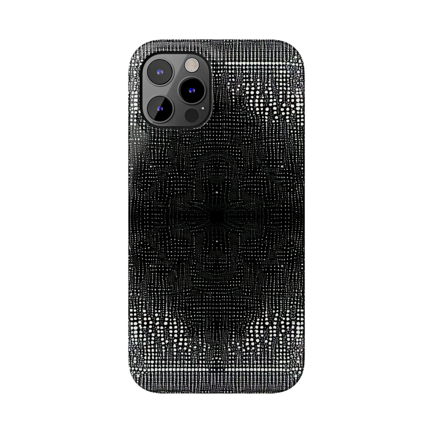 Glamorous Black Diamond Pattern Slim Phone Case