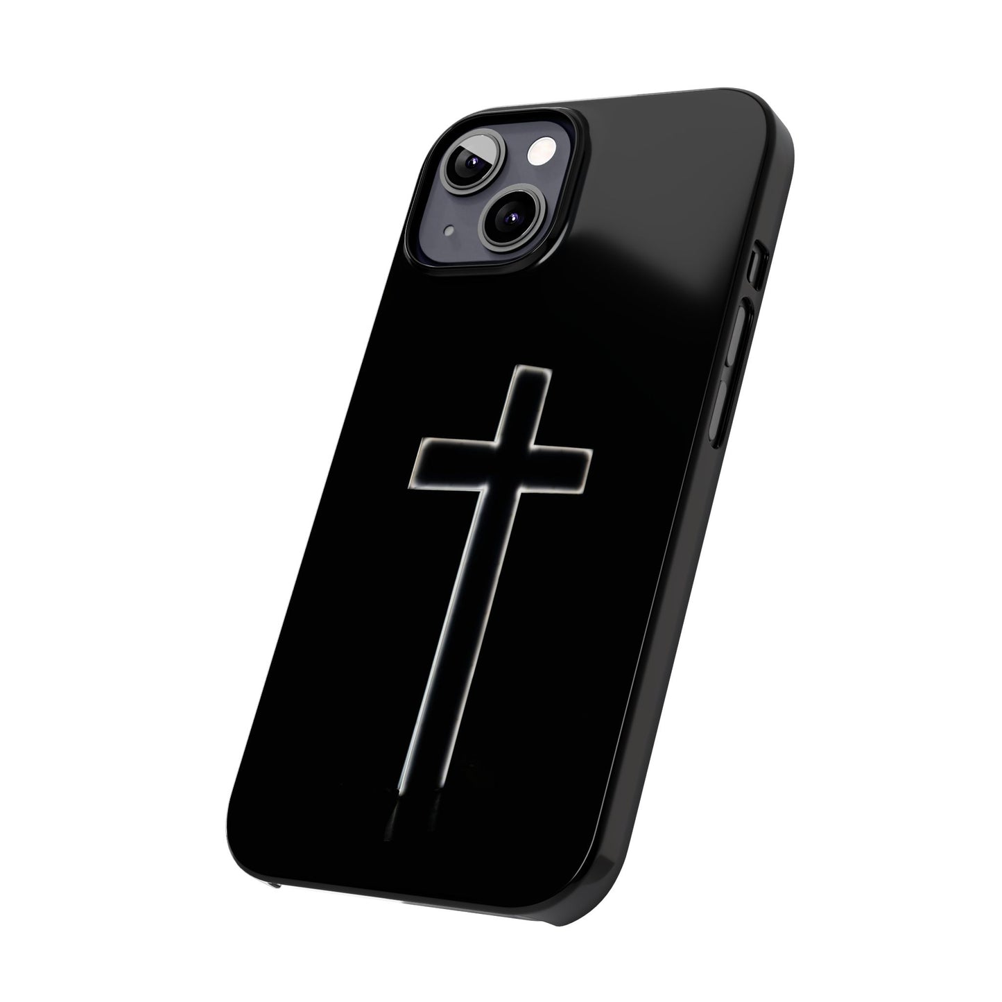 Inspirational Slim Phone Case with Cross Design