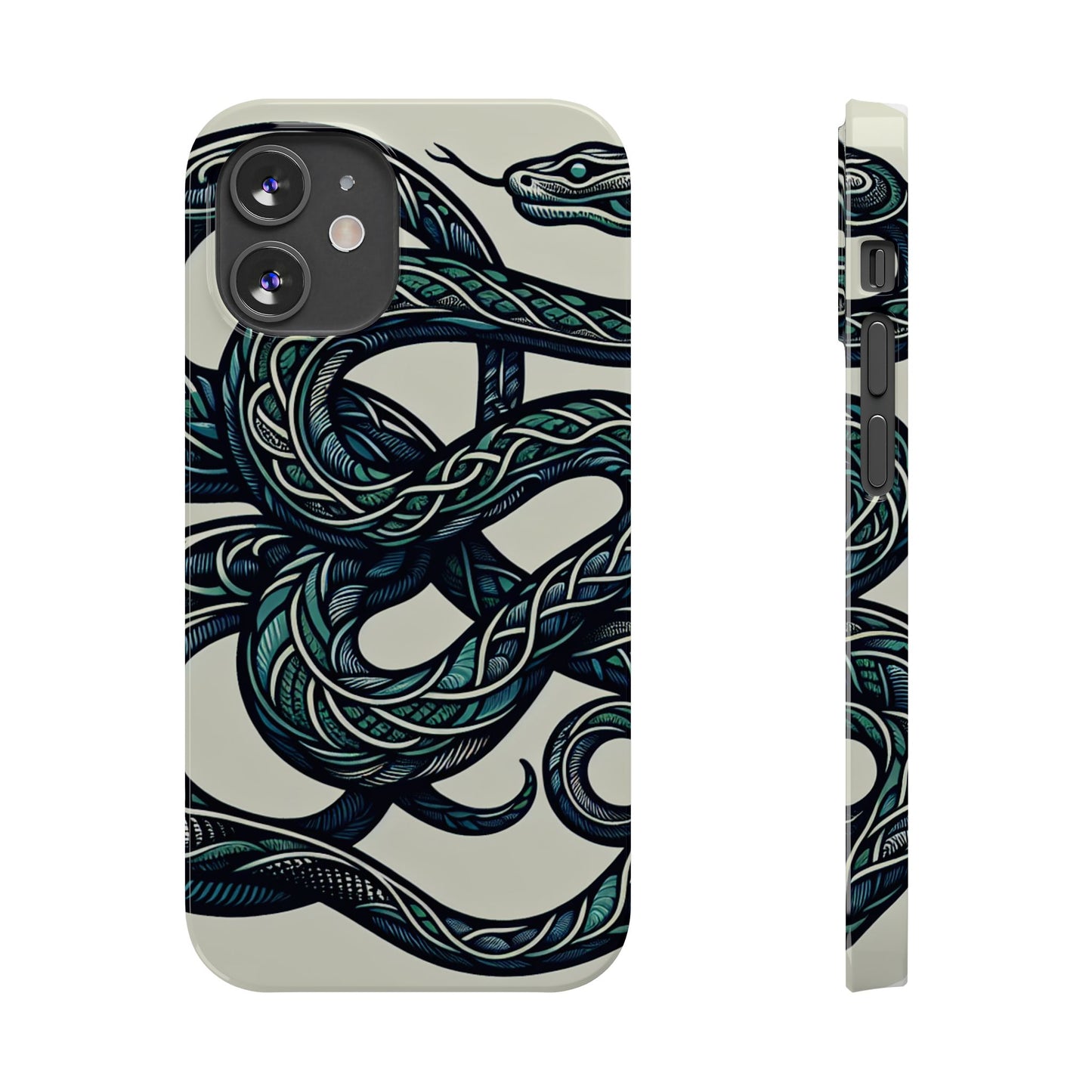 Artistic Snake Slim Phone Case - Unique Design for Nature Lovers