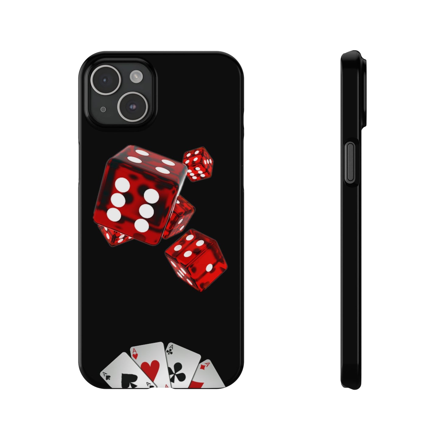 Sleek Casino Dice Slim Phone Case – Perfect for Gamblers and Poker Enthusiasts