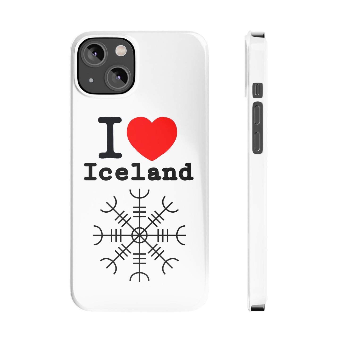 I Love Iceland Slim Phone Case - Stylish & Unique Design for Travelers