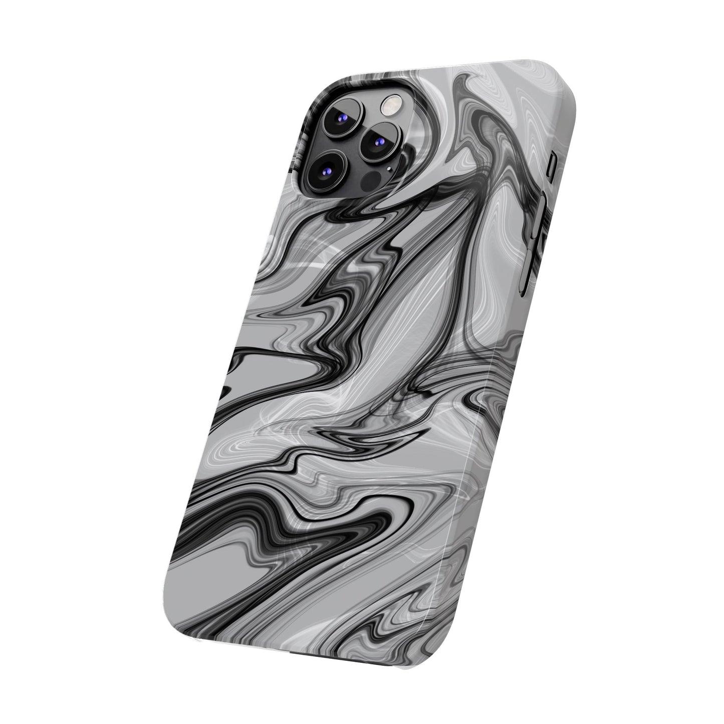 Stylish Black and Gray Abstract Slim Phone Case