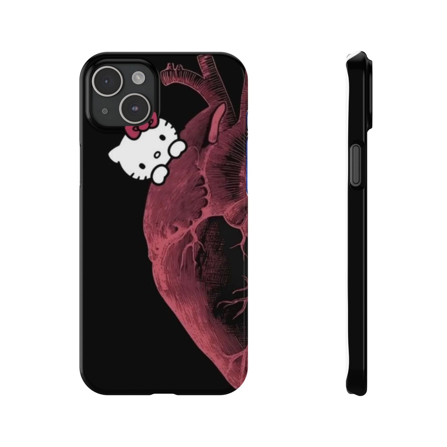 Cute Heartbeat Hello Kitty Slim Phone Case - Stylish Phone Cover for Cat Lovers