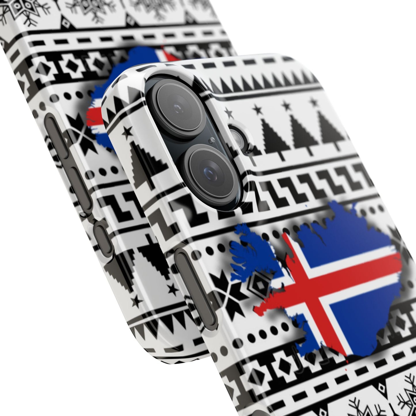 Icelandic Knit Pattern Slim Phone Case | Holiday Gift for Travelers