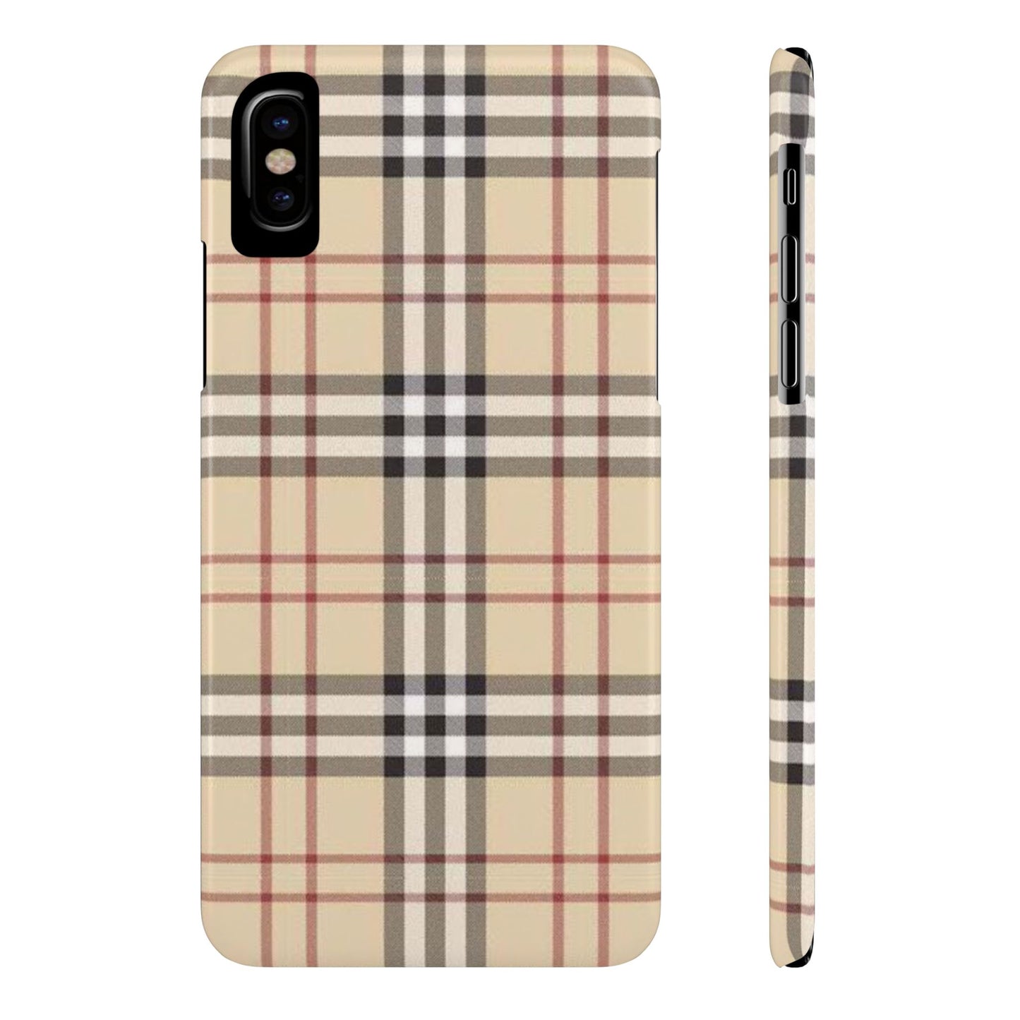 Classic Plaid Slim Phone Case - Stylish and Durable Protective Cover