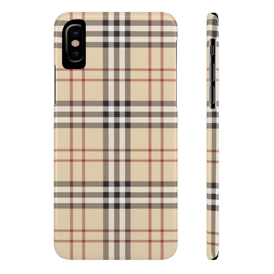 Classic Plaid Slim Phone Case - Stylish and Durable Protective Cover