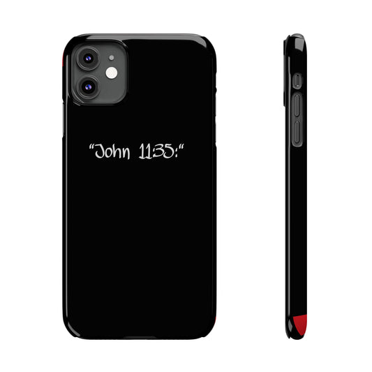 Bible verse "John 11:35" -  iPhone Case