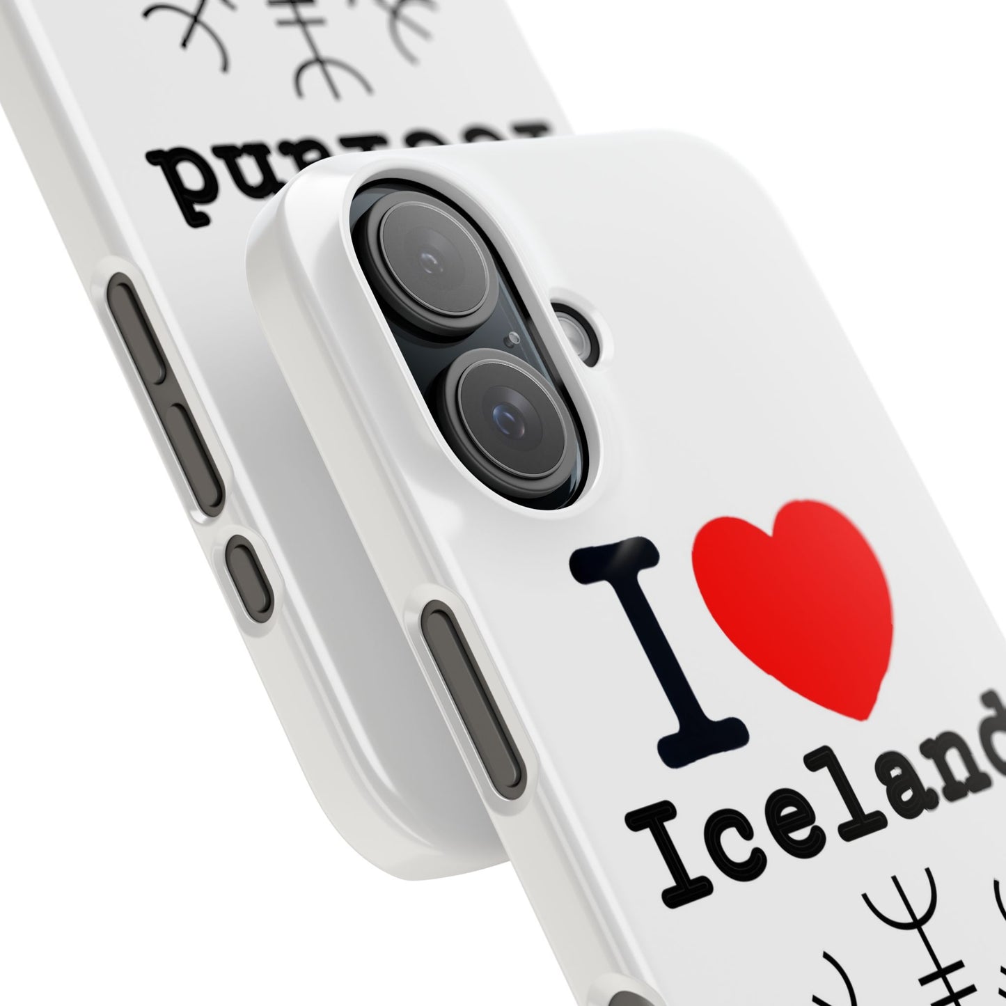 I Love Iceland Slim Phone Case - Stylish & Unique Design for Travelers