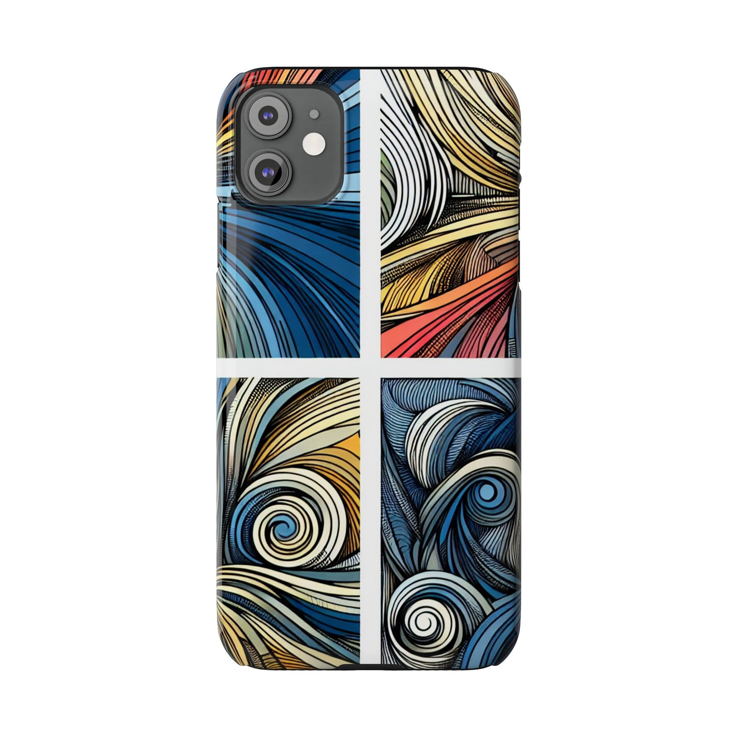 Artistic Slim Phone Cases - Colorful Swirl Design for Creative Souls