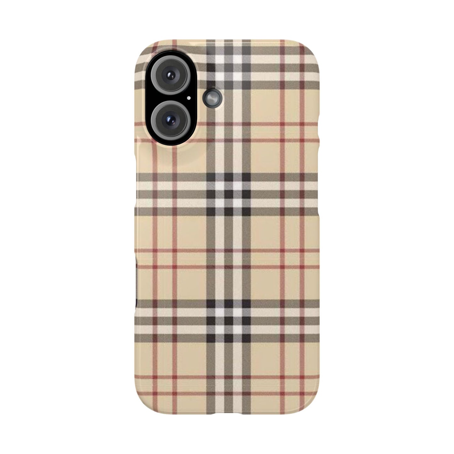 Classic Plaid Slim Phone Case - Stylish and Durable Protective Cover