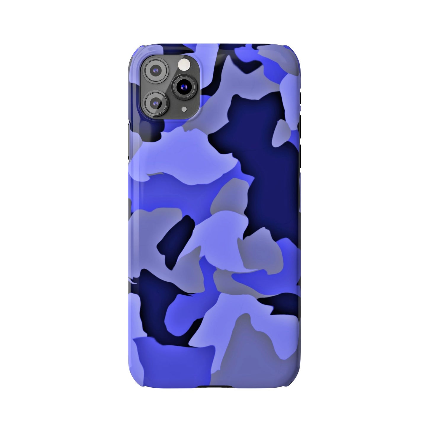 Stylish Slim Phone Case - Blue Abstract Camo Design for Trendsetters