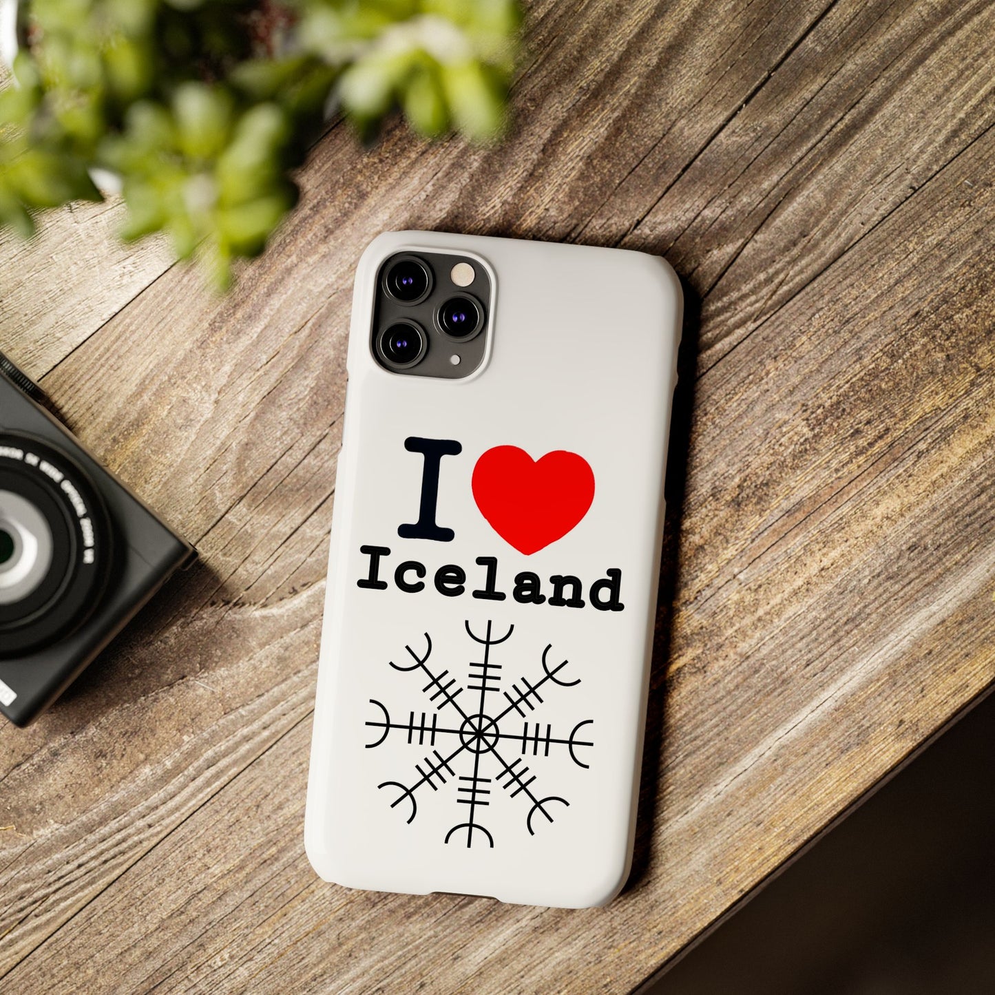 I Love Iceland Slim Phone Case - Stylish & Unique Design for Travelers