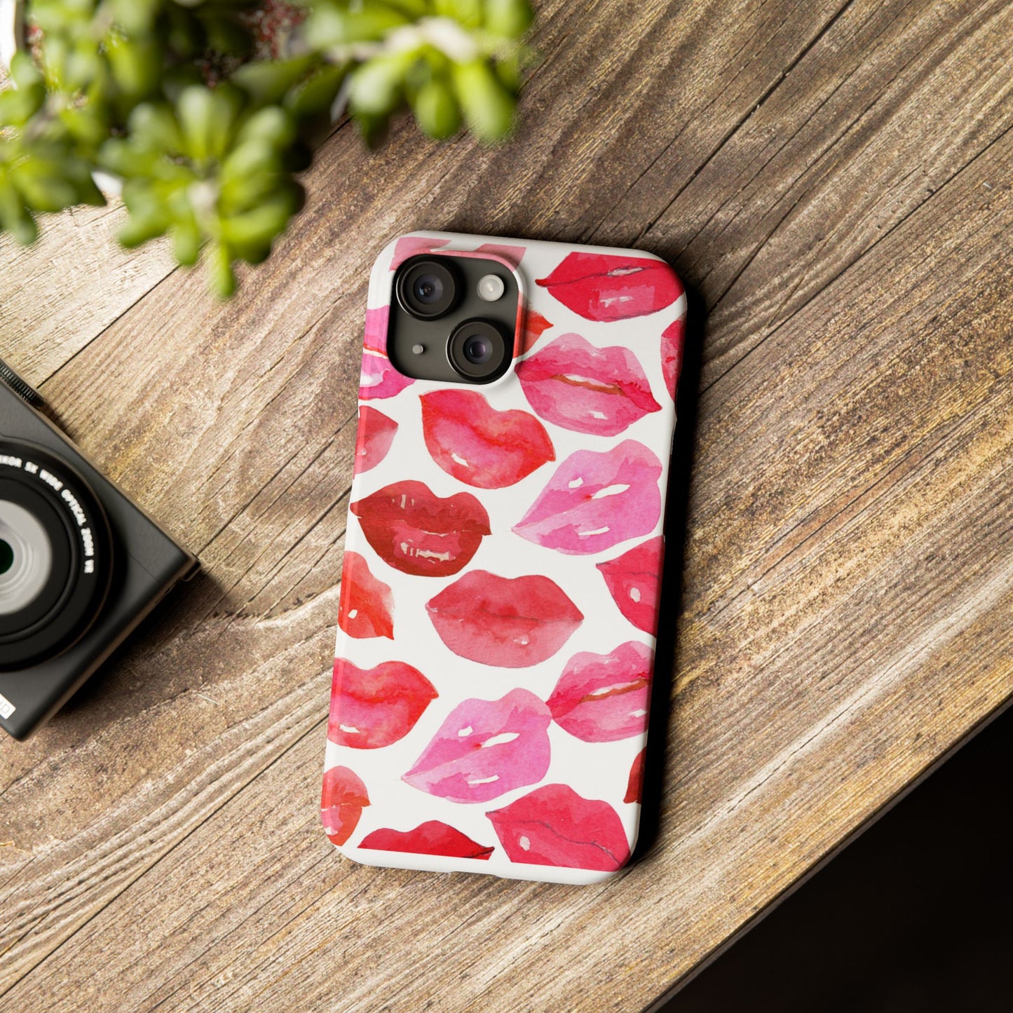 Romantic Kiss Lip Design Slim Phone Case - Perfect Gift for Valentine's Day