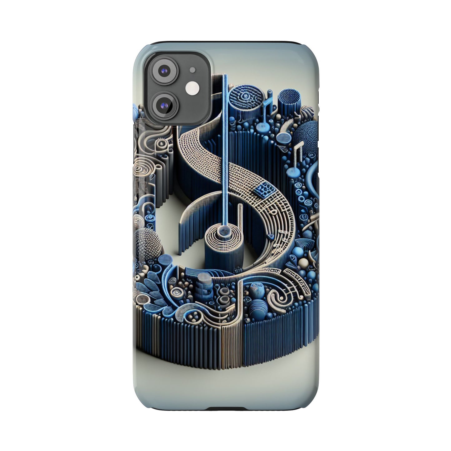 Abstract Musical Note Slim Phone Case - Modern Design for Music Lovers