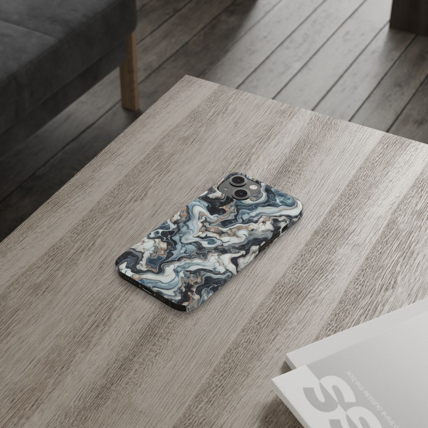 Artistic Marble Slim Phone Case - Elegant Design for Modern Aesthetics