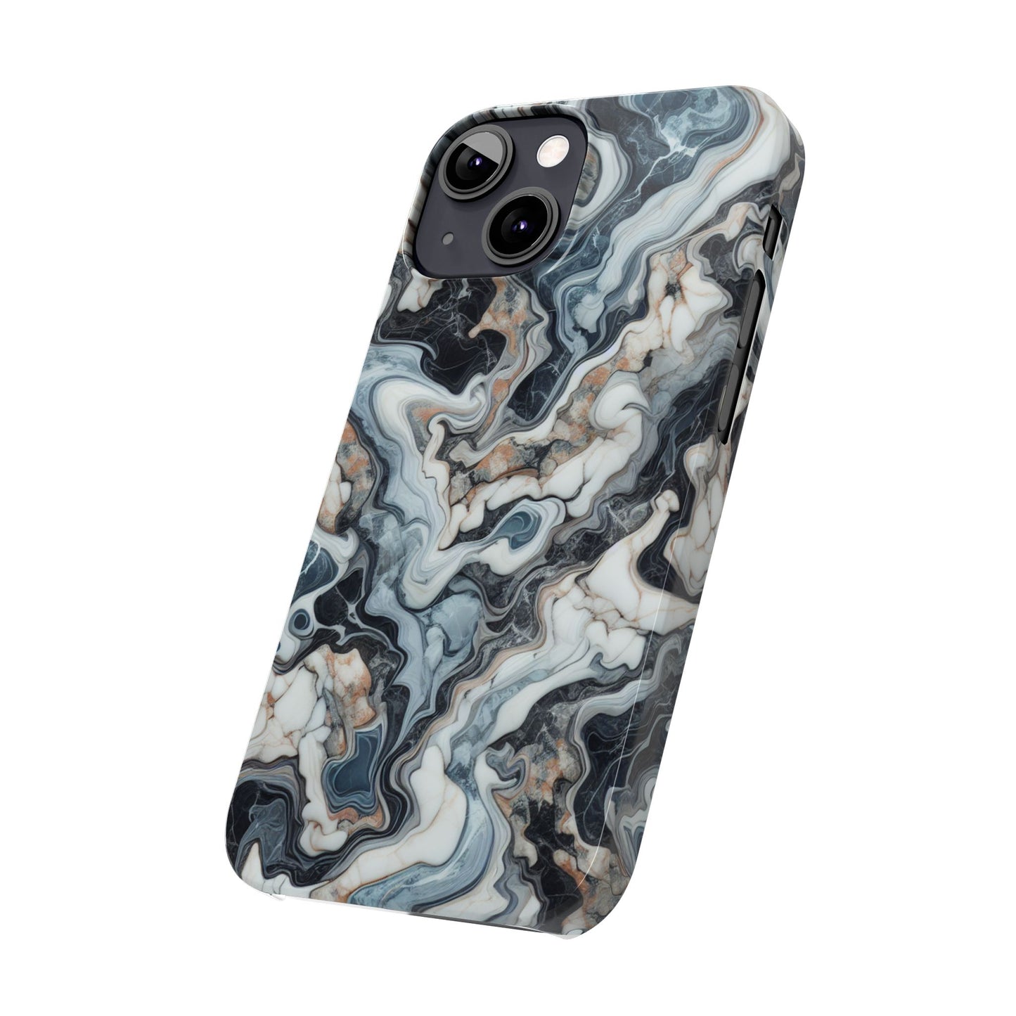 Artistic Marble Slim Phone Case - Elegant Design for Modern Aesthetics