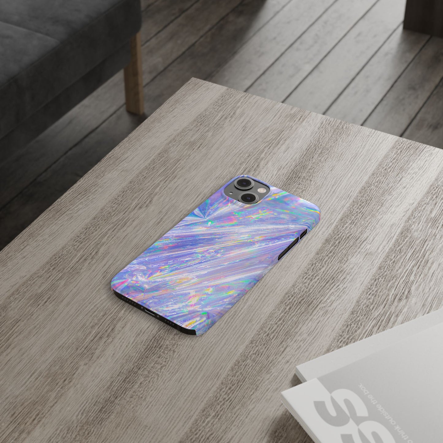 Iridescent Slim Phone Case - Holographic Design for Trendy Protection