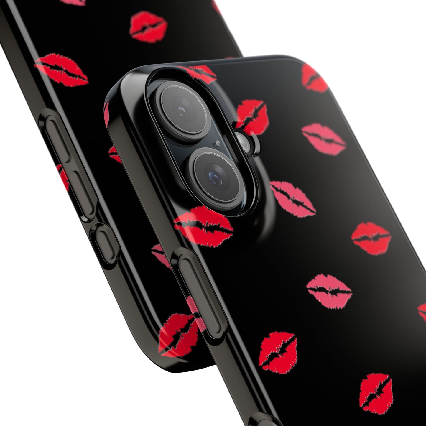 Kiss Mark Slim Phone Case - Chic Lip Print Design for Fashion Lovers