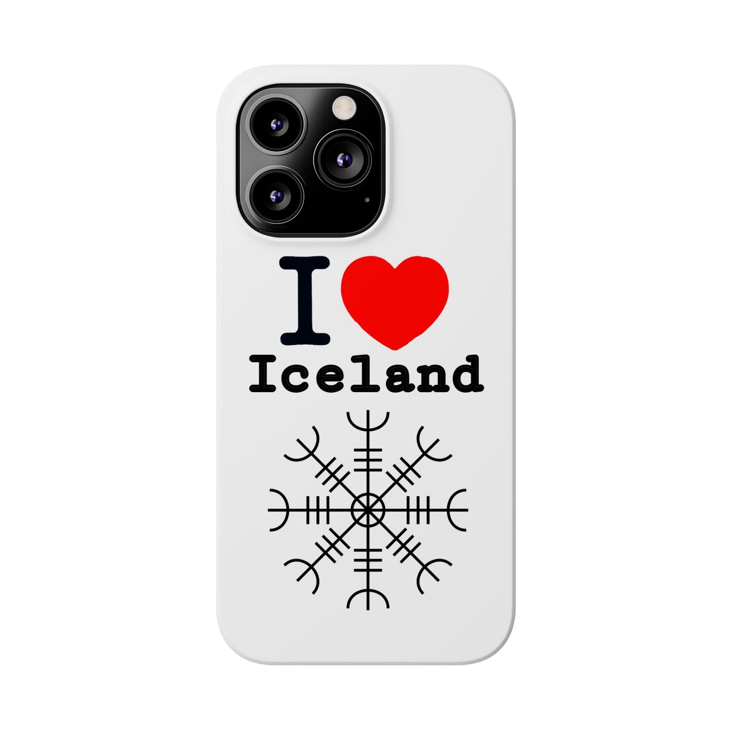 I Love Iceland Slim Phone Case - Stylish & Unique Design for Travelers