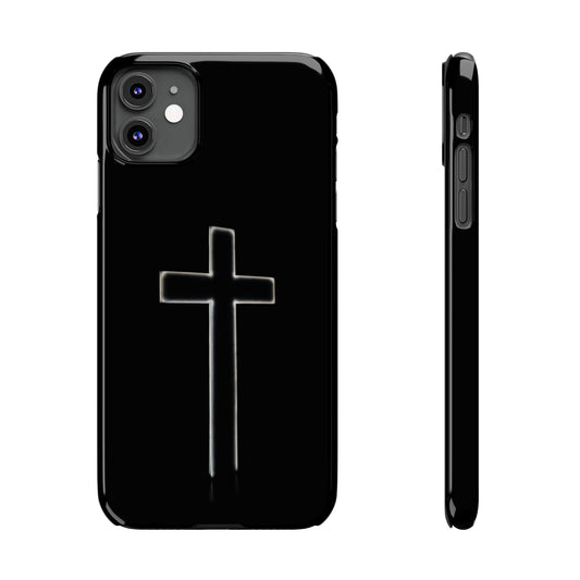 Inspirational Slim Phone Case with Cross Design