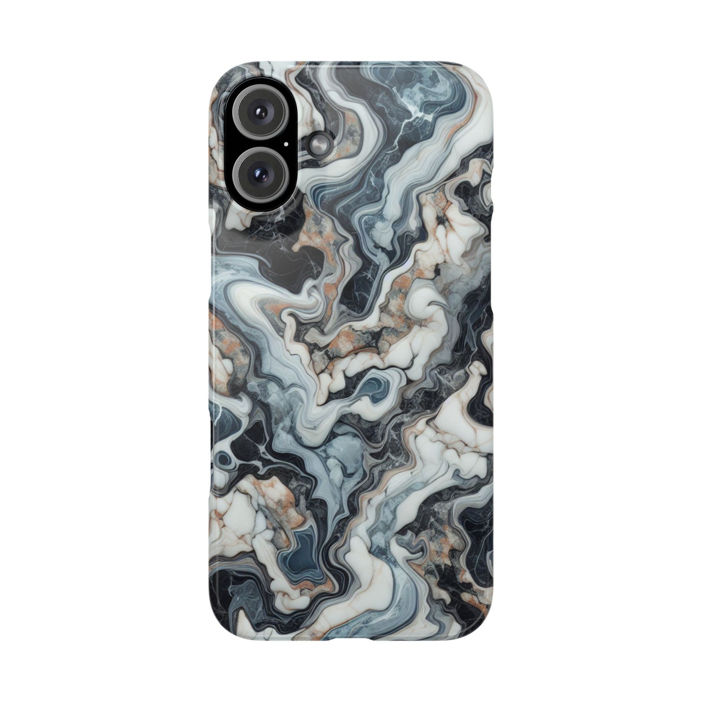 Artistic Marble Slim Phone Case - Elegant Design for Modern Aesthetics