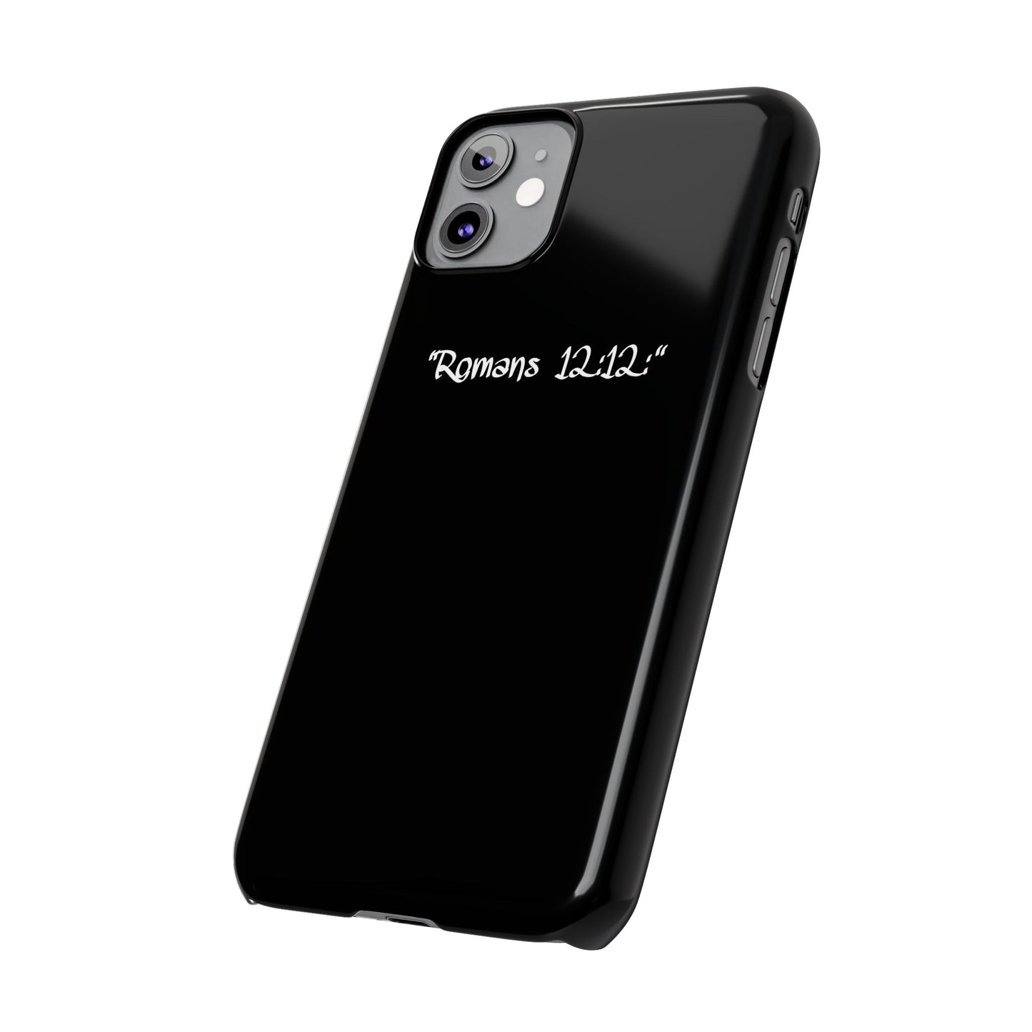 Bible verse "Romans 12:12" iPhone Case