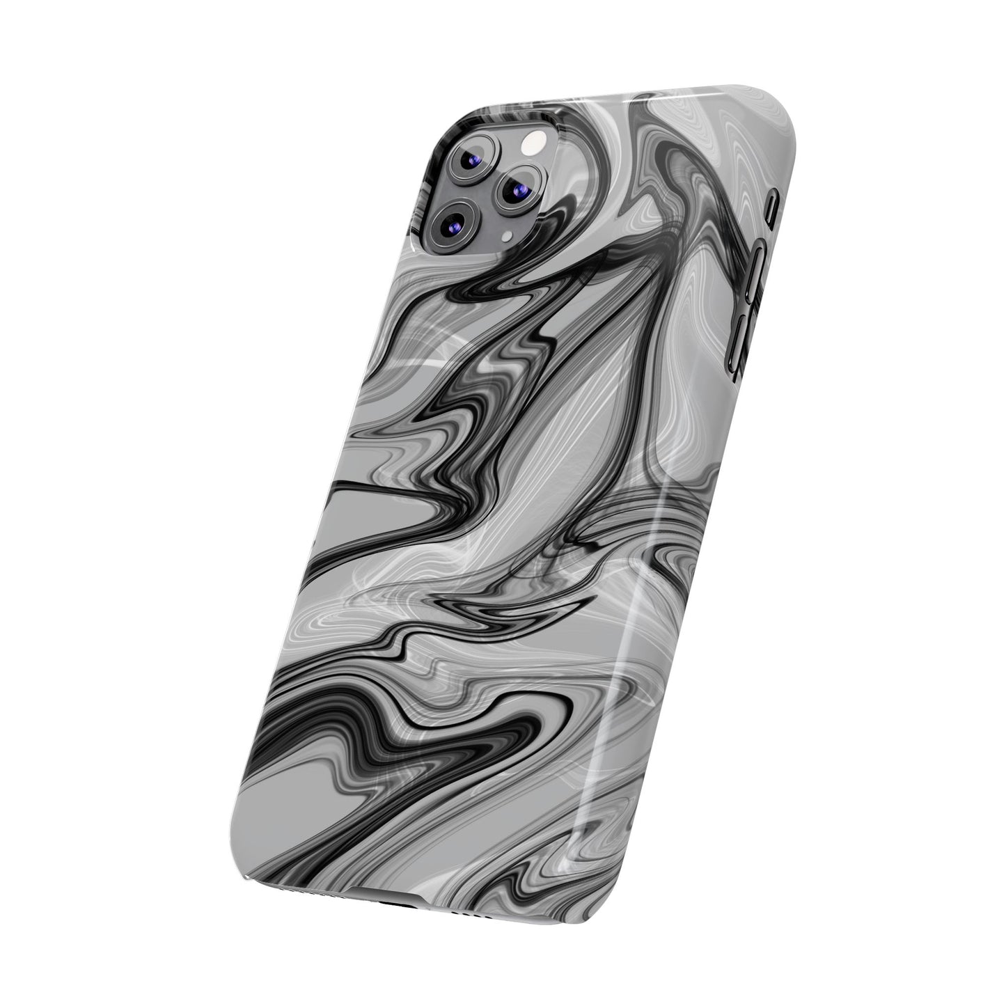 Stylish Black and Gray Abstract Slim Phone Case