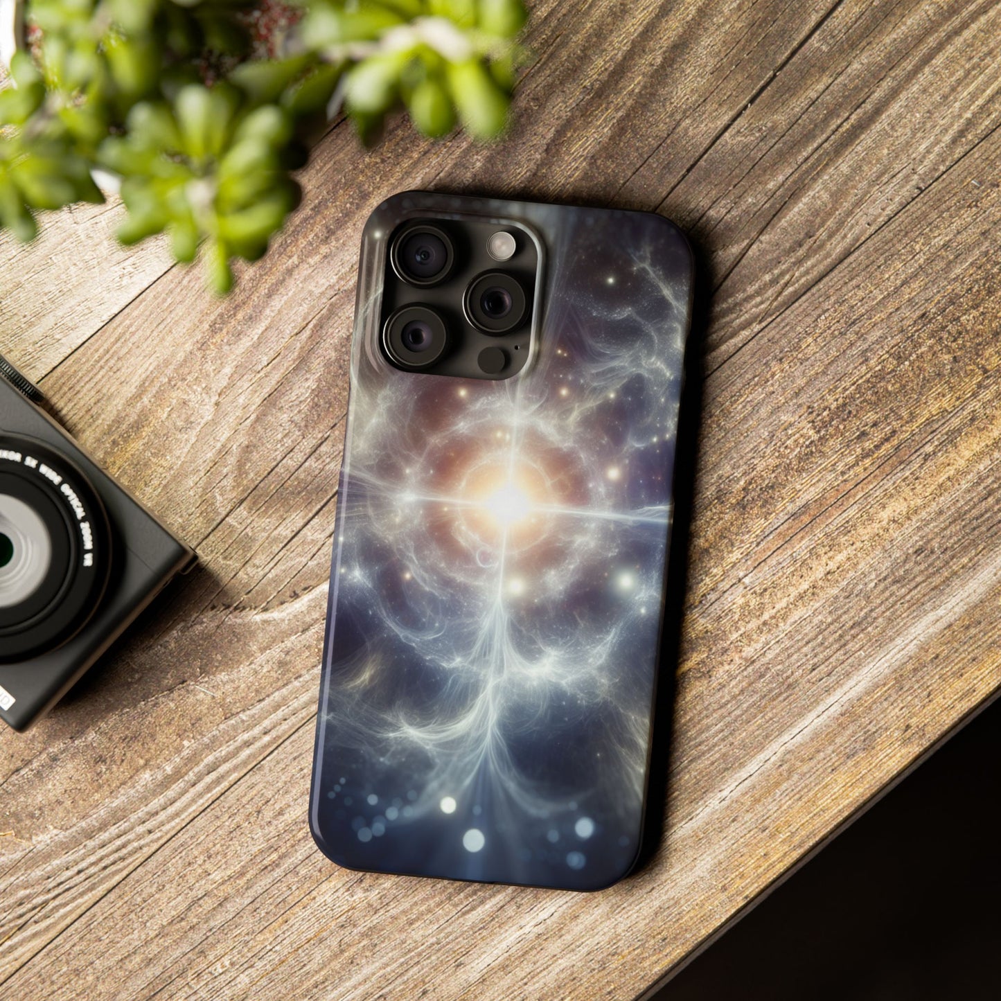 Cosmic Energy Slim Phone Case – Galaxy Design for Astronomy Lovers