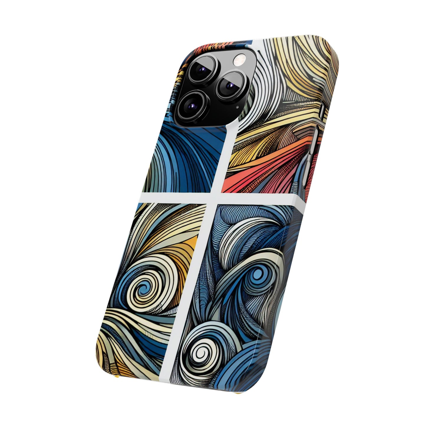 Artistic Slim Phone Cases - Colorful Swirl Design for Creative Souls