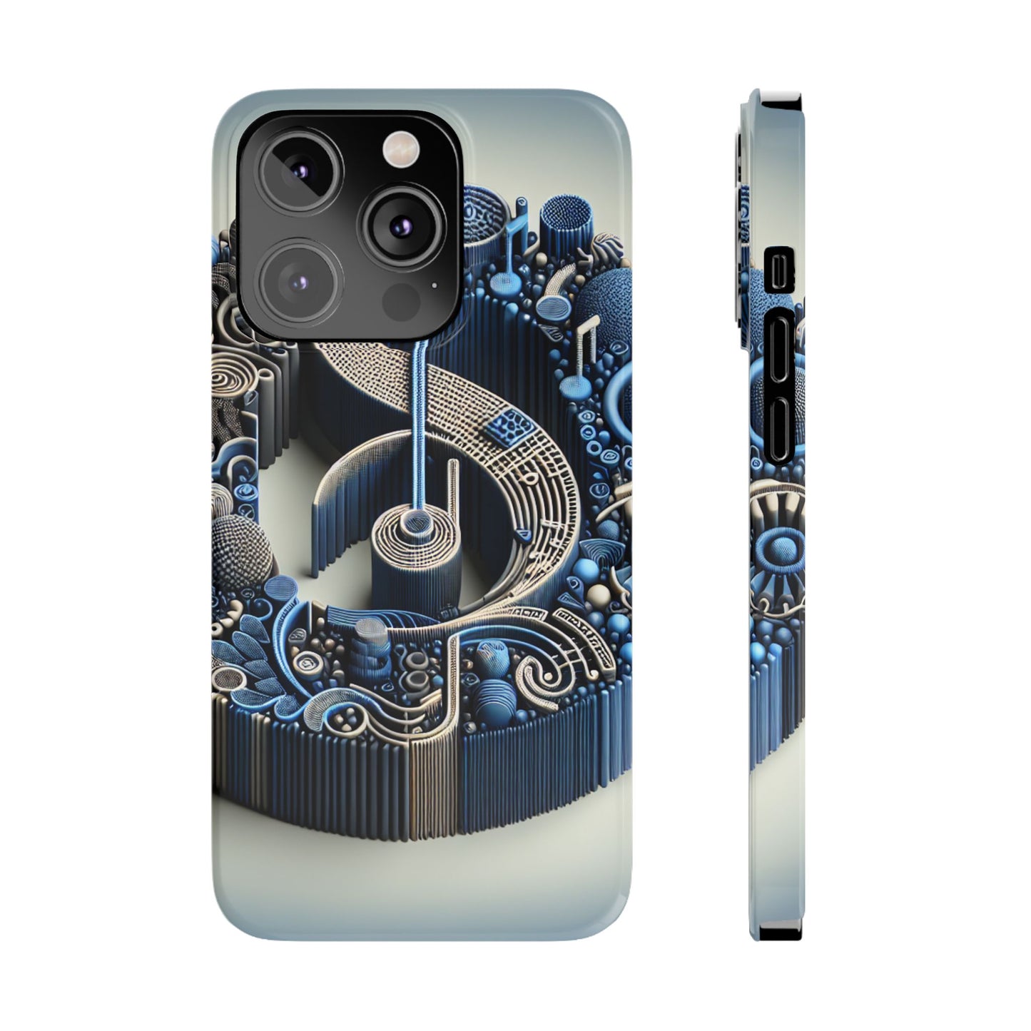 Abstract Musical Note Slim Phone Case - Modern Design for Music Lovers