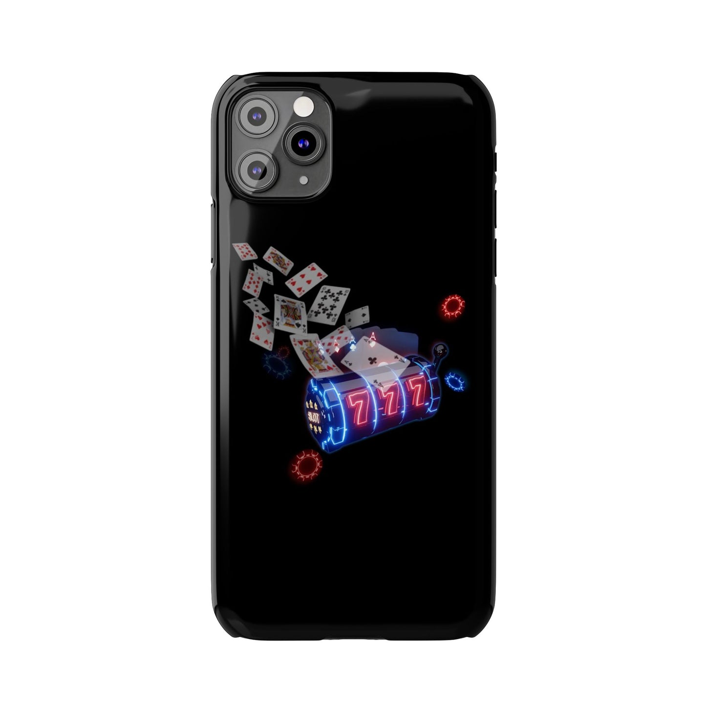 Lucky 777 Slim Phone Case - Casino Vibe, Perfect for Gamblers and Card Players