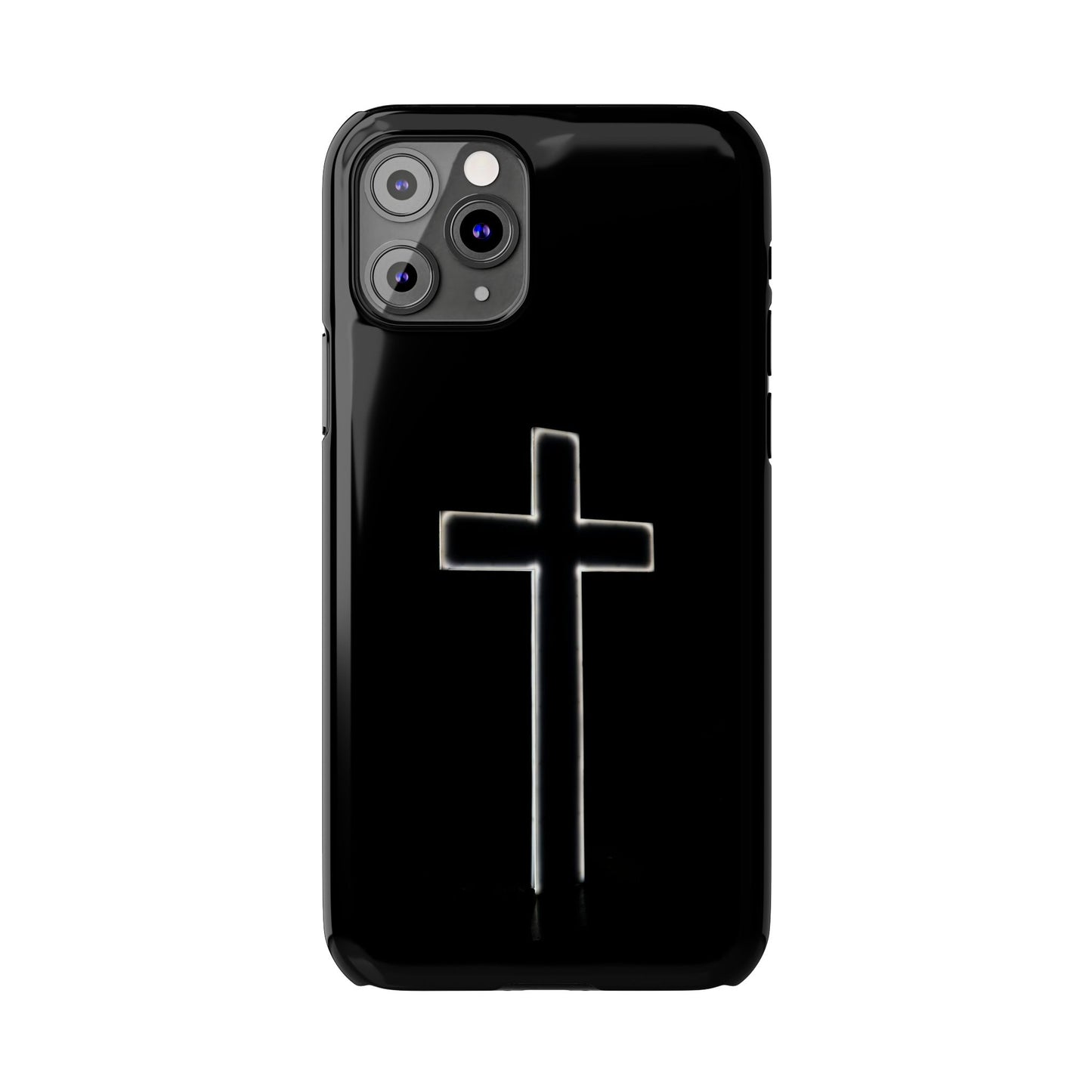 Inspirational Slim Phone Case with Cross Design