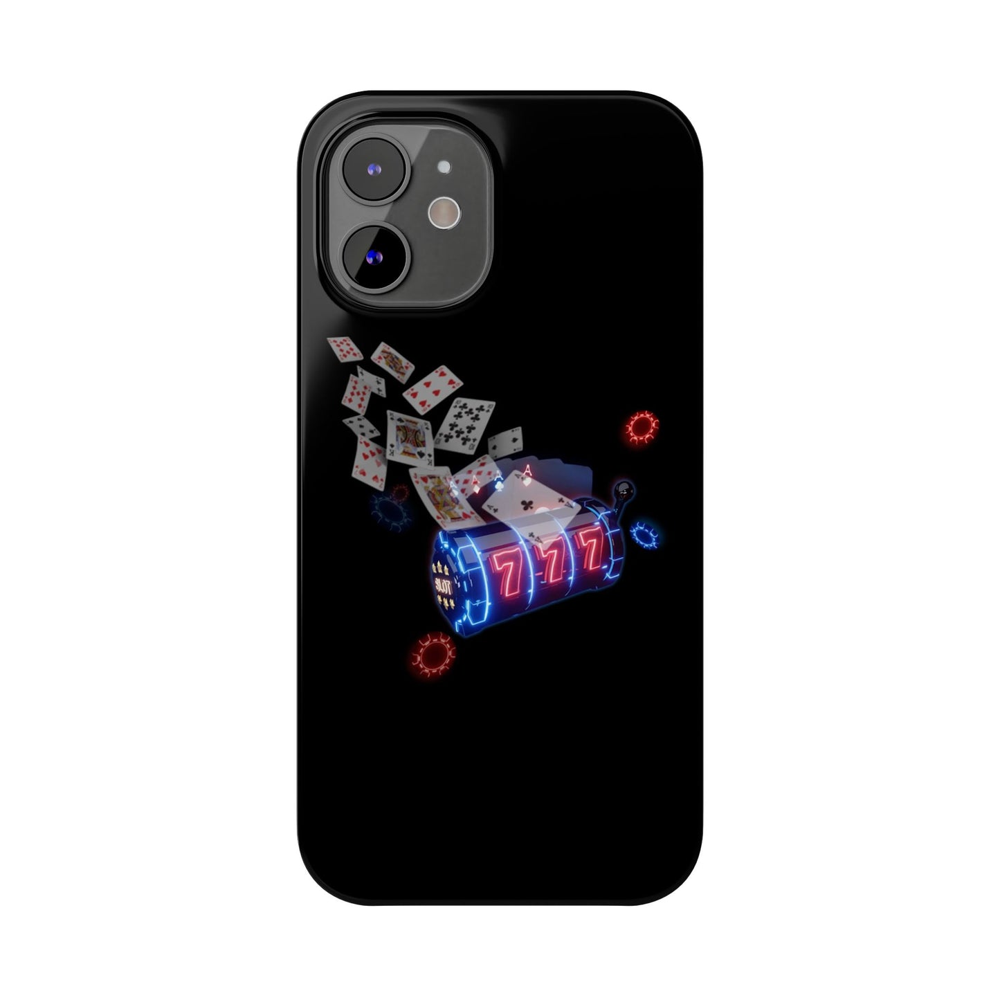 Lucky 777 Slim Phone Case - Casino Vibe, Perfect for Gamblers and Card Players