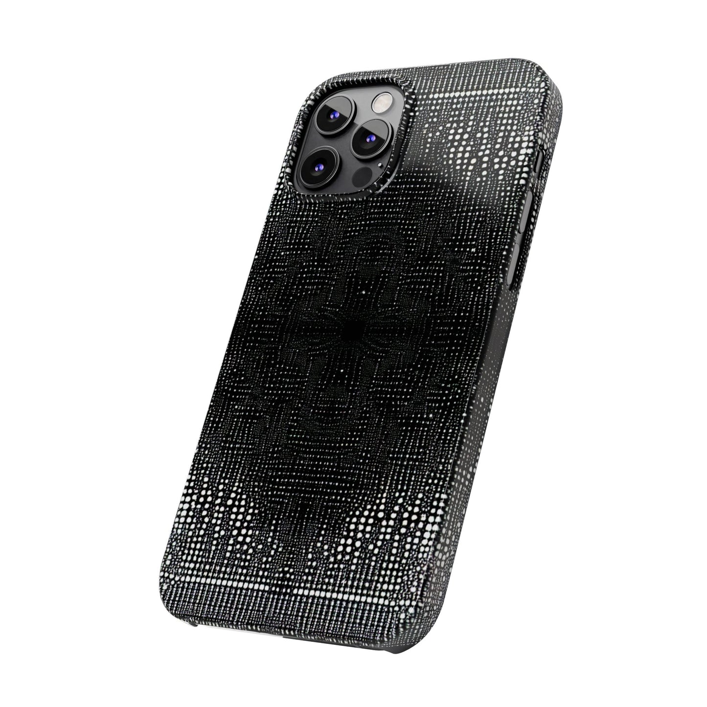 Glamorous Black Diamond Pattern Slim Phone Case