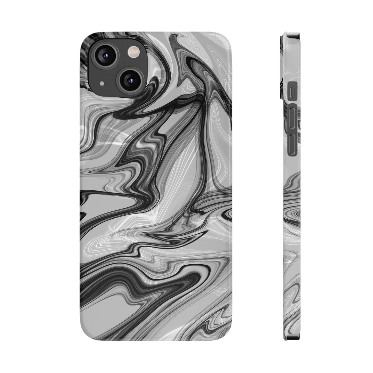 Stylish Black and Gray Abstract Slim Phone Case