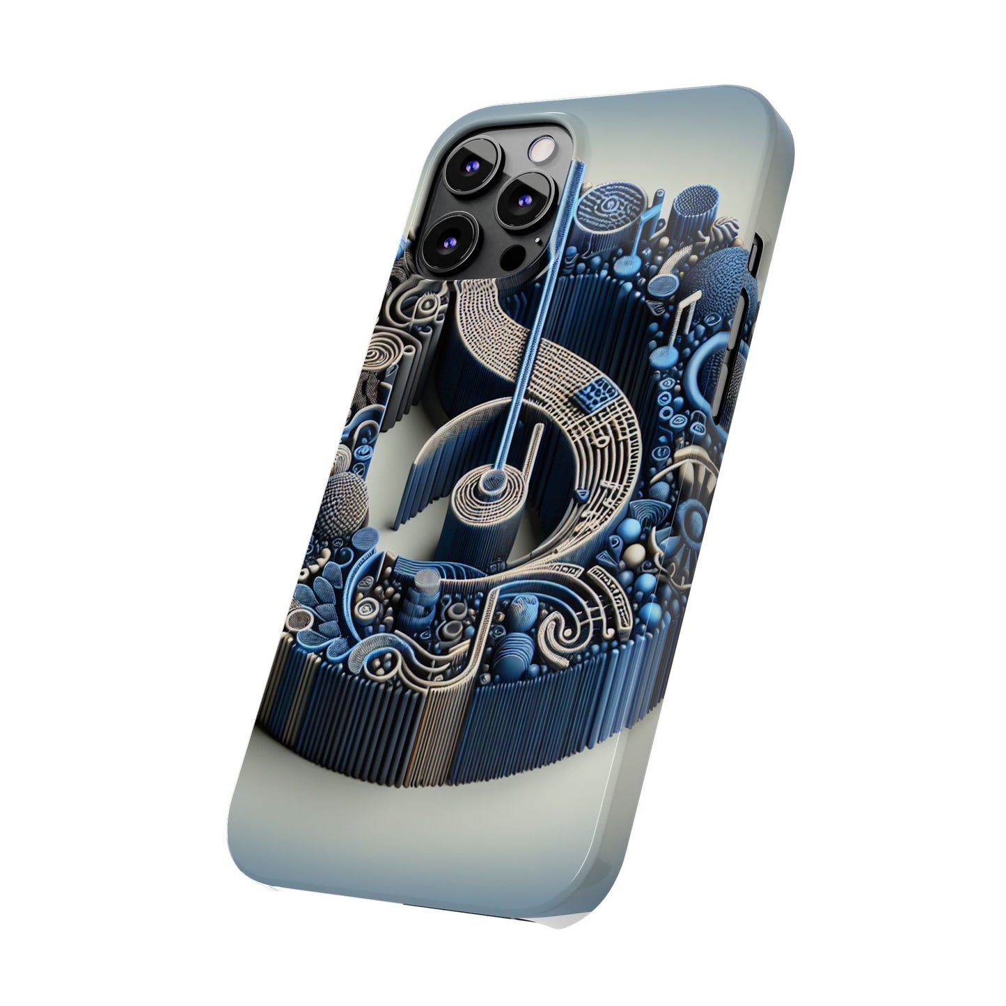 Abstract Musical Note Slim Phone Case - Modern Design for Music Lovers